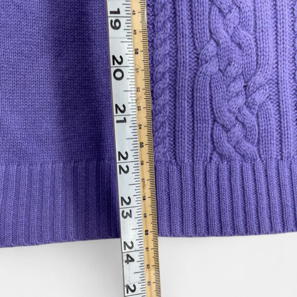 Lord & Taylor Women's Purple Cashmere Turtleneck Long Sleeve Sweater Small - Picture 6 of 7